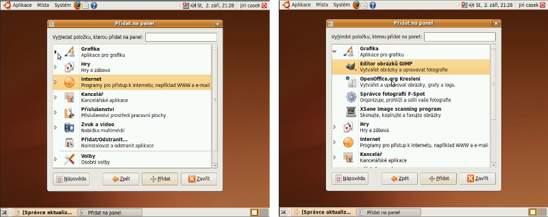 Přidání spouštěče